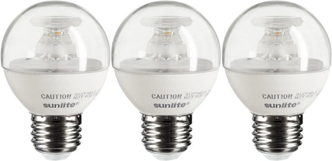 Sunlite 5W LED Globe G16 Dimmable E26 Base 2700K Bulb - Warm White [3 PACK]