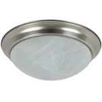 Sunlite 16in Dome Ceiling Light Fixture E26 Base   Brush Nickel