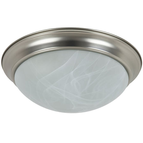 Sunlite 16in Dome Ceiling Light Fixture E26 Base   Brush Nickel