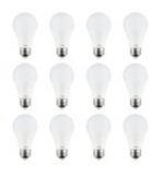 Sunlite 81022-SU LED A19 Household Light Bulbs, 9 Watt (60 Watt Equivalent), 800 Lumen, Medium (E26) Base, 12 Pack, 50K-Super White