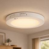 Sunlite  5" Round Mini Panel Motion Sensor Light Fixture, 12 Watts, 700 Lumens, Color Selectable 27K/30K/35K/40K/50K