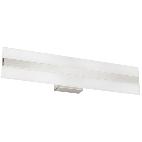 Sunlite 81341-SU 18″ LED Linear Bar Vanity Light Fixture, 20 Watts (100W=), 120 Volts, Dimmable, 1100 Lumens, Brushed Nickel Finish with Frosted Acrylic Shade, Color Selectable 30K/40K/50K, ETL Listed