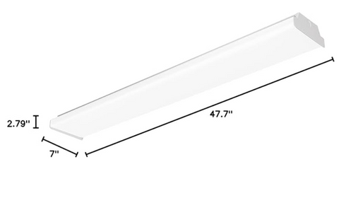 Sunlite 85292 4-Foot LED Wrap Around Fixture, Power CCT 30W/35W/40W, Color Selectable 35K/40K/50K