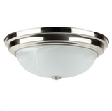 Sunlite 87778 15-Inch Traditional Dome Ceiling Light, Classic Decorative Flush Mount, Adjustable 3 CCT 3000K-5000K, 25W
