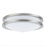 Sunlite LED Decorative Flush Ceiling Mount Light Fixtures, 14 Inch, 24 Watts, 1850 Lumens, Color Selectable 27K/30K/35K/40K/50K