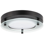 SUNLITE LED 8 Inch Ceiling Light Fixture, 2 Pack, 17 Watts  , Dimmable, 15,000 Hr Lifespan, Black, For Entryways & Kitchen