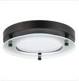 Sunlite 88678 LED 8 Inch Floating Glass Flushmount Ceiling Light Fixture, 2 Pack, 17 Watts [Pack]