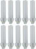 Sunlite PLD18/E/SP35K/10PK 3500K Neutral White Fluorescent 18W PLD Double U-Shaped Twin Tube CFL Bulbs with 4-Pin G24q-2 Base (10 Pack)