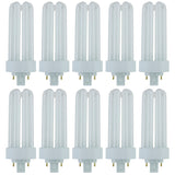 Sunlite PLT26/E/SP41K/10PK 4100K Cool White Fluorescent 26W PLD Triple U-Shaped Twin Tube CFL Bulbs with 4-Pin GX24Q-3 Base (10 Pack)