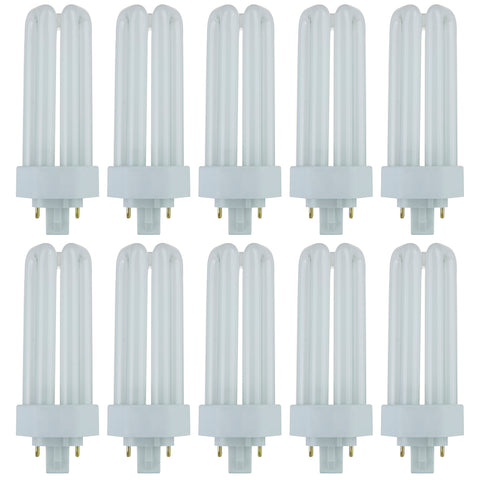 Sunlite PLT26/E/SP41K/10PK 4100K Cool White Fluorescent 26W PLD Triple U-Shaped Twin Tube CFL Bulbs with 4-Pin GX24Q-3 Base (10 Pack)