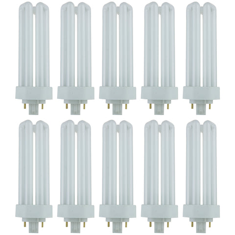 Sunlite PLT32/E/SP65K/10PK 6500K Daylight Fluorescent 32W PLD Triple U-Shaped Twin Tube CFL Bulbs with 4-Pin GX24Q-3 Base (10 Pack)