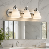 Sunlite 45057 24-Inch Modern Incandescent Vanity Bell Shaped Light Fixture, Max 100 Wattage, 120 Volts