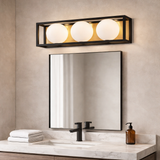 Sunlite 3-Light Vanity Light Fixture, G9 Base Socket, 4W Max, Aged Brass