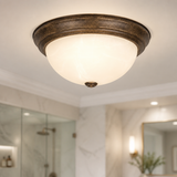 Sunlite 046075 13-Inch Traditional Dome Ceiling Light, Classic Decorative Flush Mount Fixture