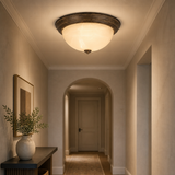 Sunlite 046075 13-Inch Traditional Dome Ceiling Light, Classic Decorative Flush Mount Fixture