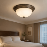 Sunlite 046075 13-Inch Traditional Dome Ceiling Light, Classic Decorative Flush Mount Fixture