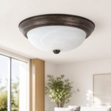 Sunlite 046078 15-Inch Traditional Dome Ceiling Light, Classic Decorative Flush Mount Fixture