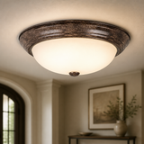 Sunlite 046078 15-Inch Traditional Dome Ceiling Light, Classic Decorative Flush Mount Fixture