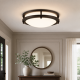 Sunlite 12-Inch LED Decorative Flush Mount Ceiling Light Fixture, 36 Watts (120W Equiv.), 1300-1630 Lumens, Color Selectable 27K/30K/35K/40K/50K