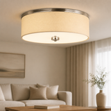 Sunlite   LED Flush Mount Fabric Single Drum Light Fixture, 20 Watts [60W]