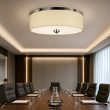 Sunlite   LED Flush Mount Fabric Single Drum Light Fixture, 20 Watts [60W]
