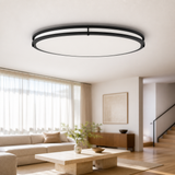 Sunlite 32" Oval Double Band Trim Flush Mount Light Fixture, 35 Watts, 3000 Lumens, Color Selectable 30K/40K/50K