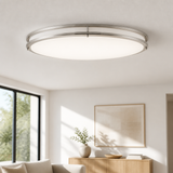 Sunlite 32" Oval Double Band Trim Flush Mount Light Fixture, 35 Watts, 3000 Lumens, Color Selectable 30K/40K/50K