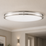 Sunlite 32" Oval Double Band Trim Flush Mount Light Fixture, 35 Watts, 3000 Lumens, Color Selectable 30K/40K/50K