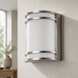 Sunlite LFX/HC/MW/3SCT/BN LED Half Cylinder Wall Sconce 120V Dimmable 11W/15W/23W 30K-50K Energy Star Brushed Nickel