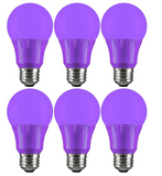 Sunlite Colored Light Bulb LED A19 3 Watt Medium Base 120 Volt [Pack of 6]