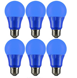 Sunlite Colored Light Bulb LED A19 3 Watt Medium Base 120 Volt [Pack of 6]