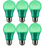 Sunlite Colored Light Bulb LED A19 3 Watt Medium Base 120 Volt [Pack of 6]