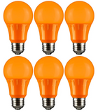 Sunlite Colored Light Bulb LED A19 3 Watt Medium Base 120 Volt [Pack of 6]