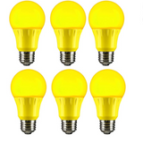 Sunlite Colored Light Bulb LED A19 3 Watt Medium Base 120 Volt [Pack of 6]