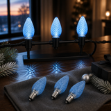 Sunlite  LED C7 Light Bulb, 0.4 Watts, E12 Candelabra Base, Faceted Christmas-Lights [Pack of 6]