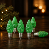 Sunlite  LED C7 Light Bulb, 0.4 Watts, E12 Candelabra Base, Faceted Christmas-Lights [Pack of 6]