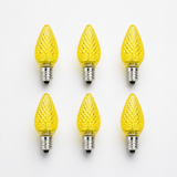Sunlite  LED C7 Light Bulb, 0.4 Watts, E12 Candelabra Base, Faceted Christmas-Lights [Pack of 6]