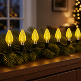Sunlite  LED C7 Light Bulb, 0.4 Watts, E12 Candelabra Base, Faceted Christmas-Lights [Pack of 6]
