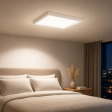 Sunlite LED 9-Inch Square Mini Panel Light Fixture, 18W (100W=), 1200 Lmns, 27/30/35/40/50K Selectable CCT