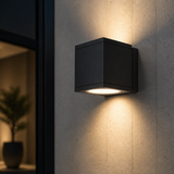 Sunlite  LED Cube Up and Down Outdoor Light Fixture, 120 Volts, 18 Watts, 1300 Lumens, Color Selectable 30k/40k/50k