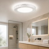 Sunlite  5" Round Mini Panel Motion Sensor Light Fixture, 12 Watts, 700 Lumens, Color Selectable 27K/30K/35K/40K/50K