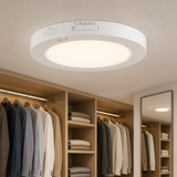 Sunlite  5" Round Mini Panel Motion Sensor Light Fixture, 12 Watts, 700 Lumens, Color Selectable 27K/30K/35K/40K/50K