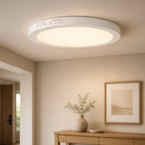 Sunlite 12-Inch Round Mini Panel Motion Sensor Light Fixture, 18 Watts, 1400 Lumens, Color Selectable 27K/30K/35K/40K/50K, 90 CRI, Dimmable