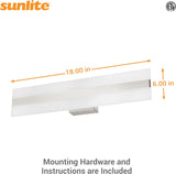 Sunlite LED Vanity Bar Fixture Celectable 30K/40K/50K