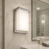 Sunlite 8” Modern LED Wall Sconce Light, Outdoor Fixture, Adjustable 3 CCT 3000K-5000K, 12 Watts