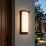 Sunlite  14” Modern LED Wall Sconce Light, Outdoor Fixture, Adjustable 3 CCT 3000K-5000K, 20 Watts,