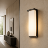 Sunlite  14” Modern LED Wall Sconce Light, Outdoor Fixture, Adjustable 3 CCT 3000K-5000K, 20 Watts,