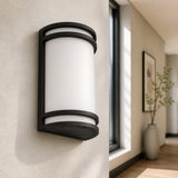 Sunlite LFX/HC/MW/3SCT/BN LED Half Cylinder Wall Sconce 120V Dimmable 11W/15W/23W 30K-50K Energy Star Brushed Nickel
