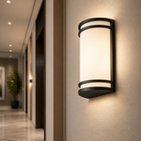 Sunlite LFX/HC/MW/3SCT/BN LED Half Cylinder Wall Sconce 120V Dimmable 11W/15W/23W 30K-50K Energy Star Brushed Nickel