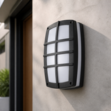 Sunlite  11-Inch LED Bulkhead Outdoor Wall Sconce Light Fixture, 120 Volts, 12 Watts (40W=), 650 Lumens, Color Selectable 30K/40K/50K